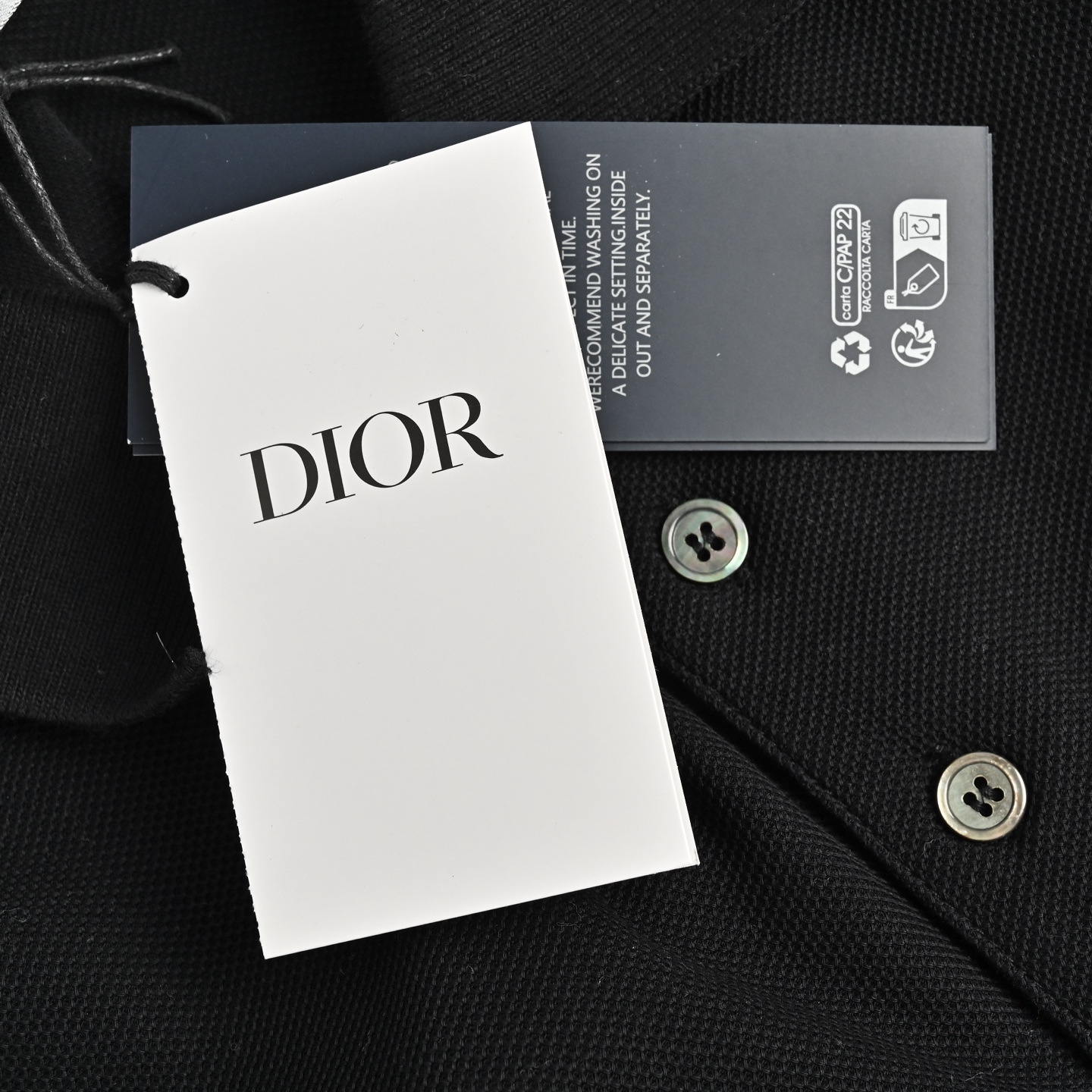 Dior 25ss embroidered Polo short sleeve
