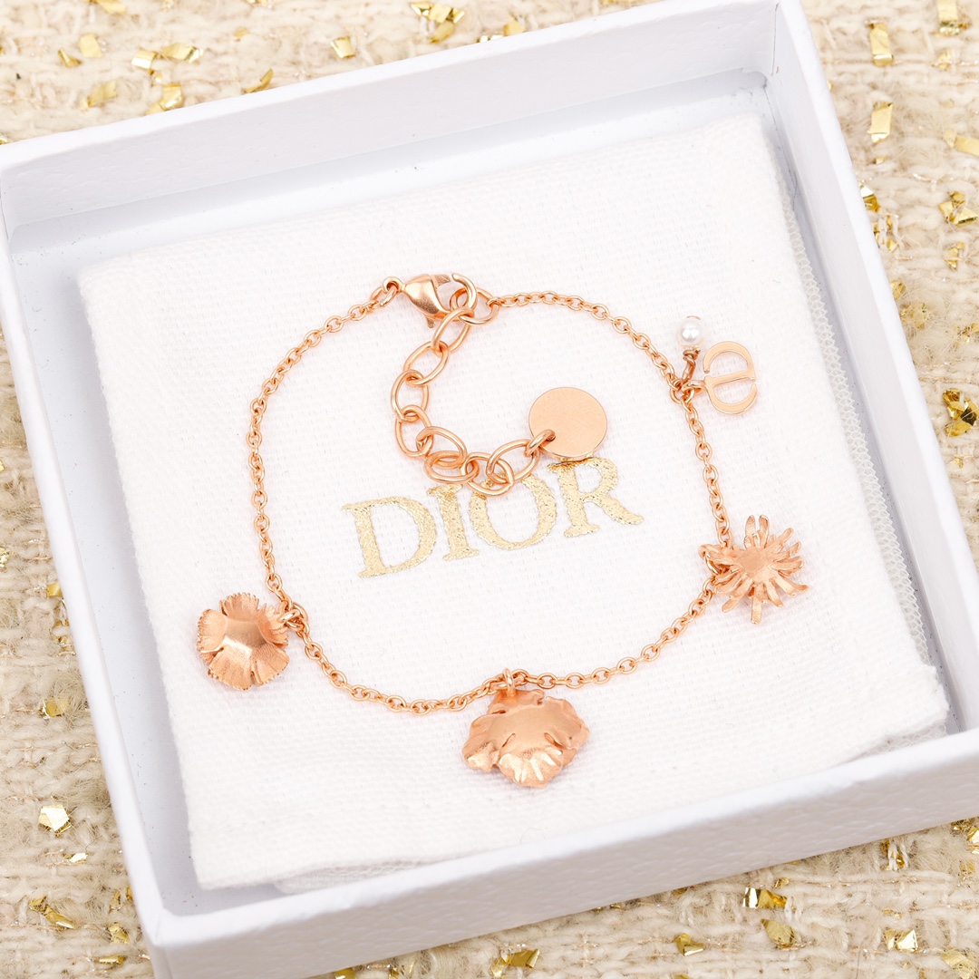 Dior cornflower sunflower peony bracelet