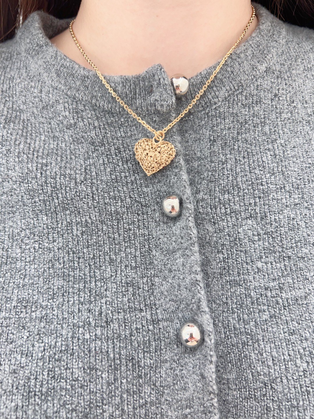 Dior Limited Edition Hollow Heart Necklace