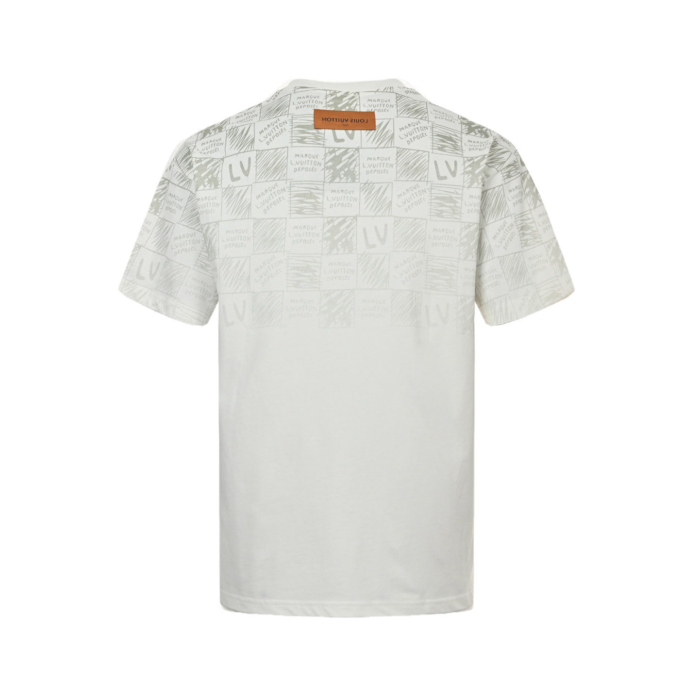 Louis Vuitton 25ss gradient checkerboard logo print short sleeve