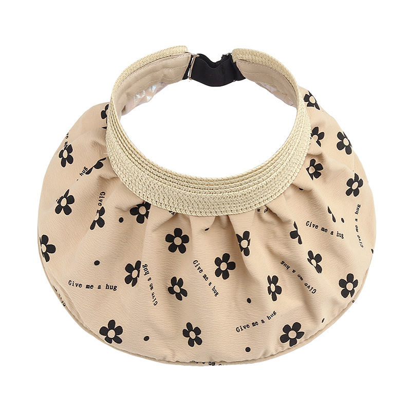 Summer outdoor sun protection silver rubber shell hollow cap can be folded to receive a variety of anti-uv beach hat