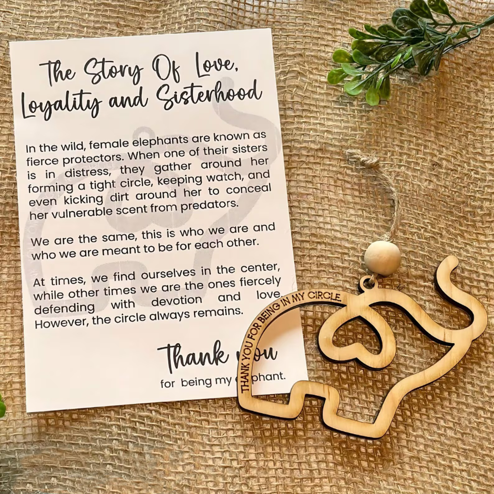 Elephant Sisterhood Ornament