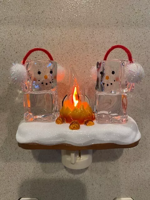 🌲🧊Cute Christmas Ice Cube Bonfire Night Lights