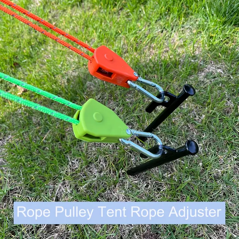 ⛺⛺Ratchet pulley rope hanger tent reflective wind rope