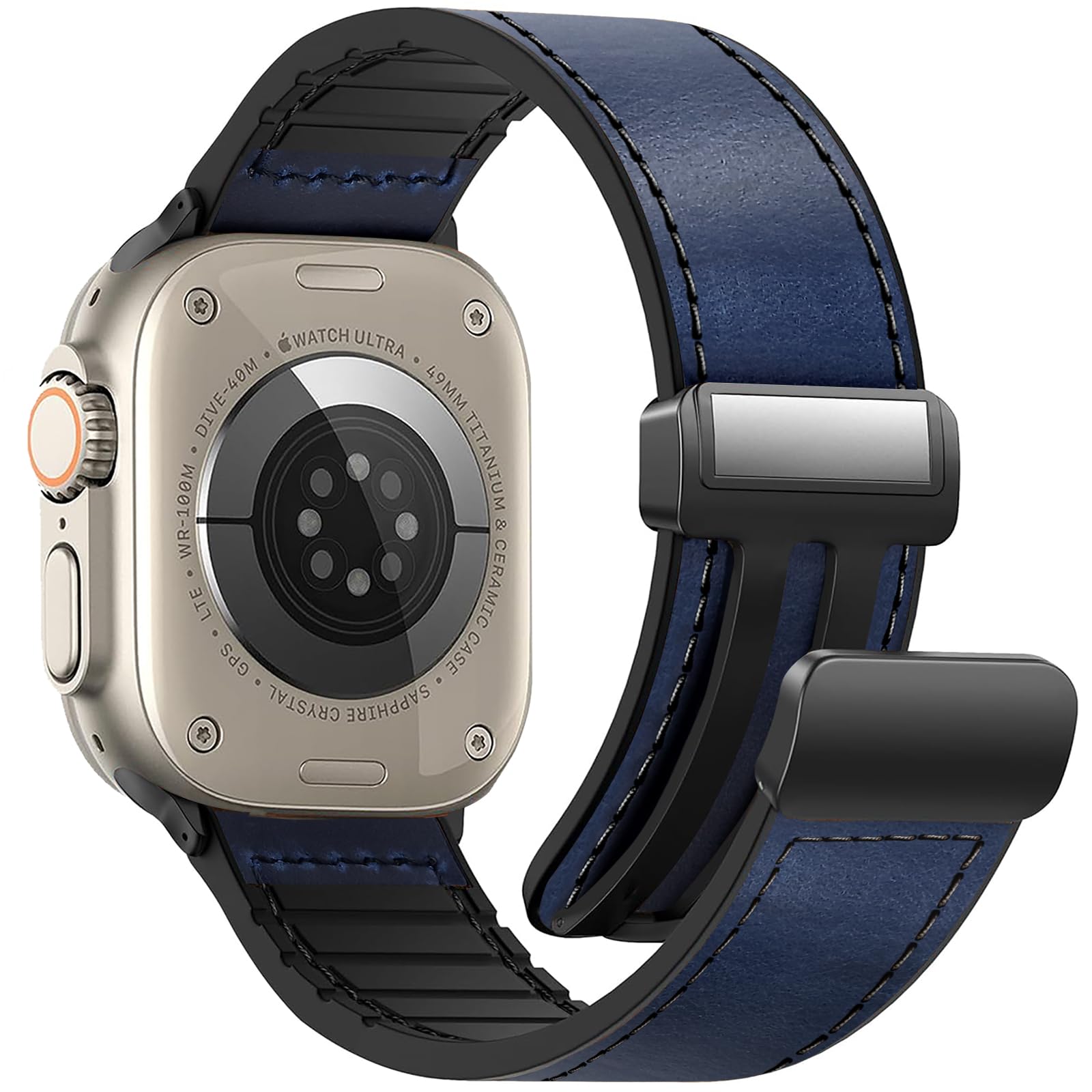 Magnetic Leather Bands Compatible with Apple Watch