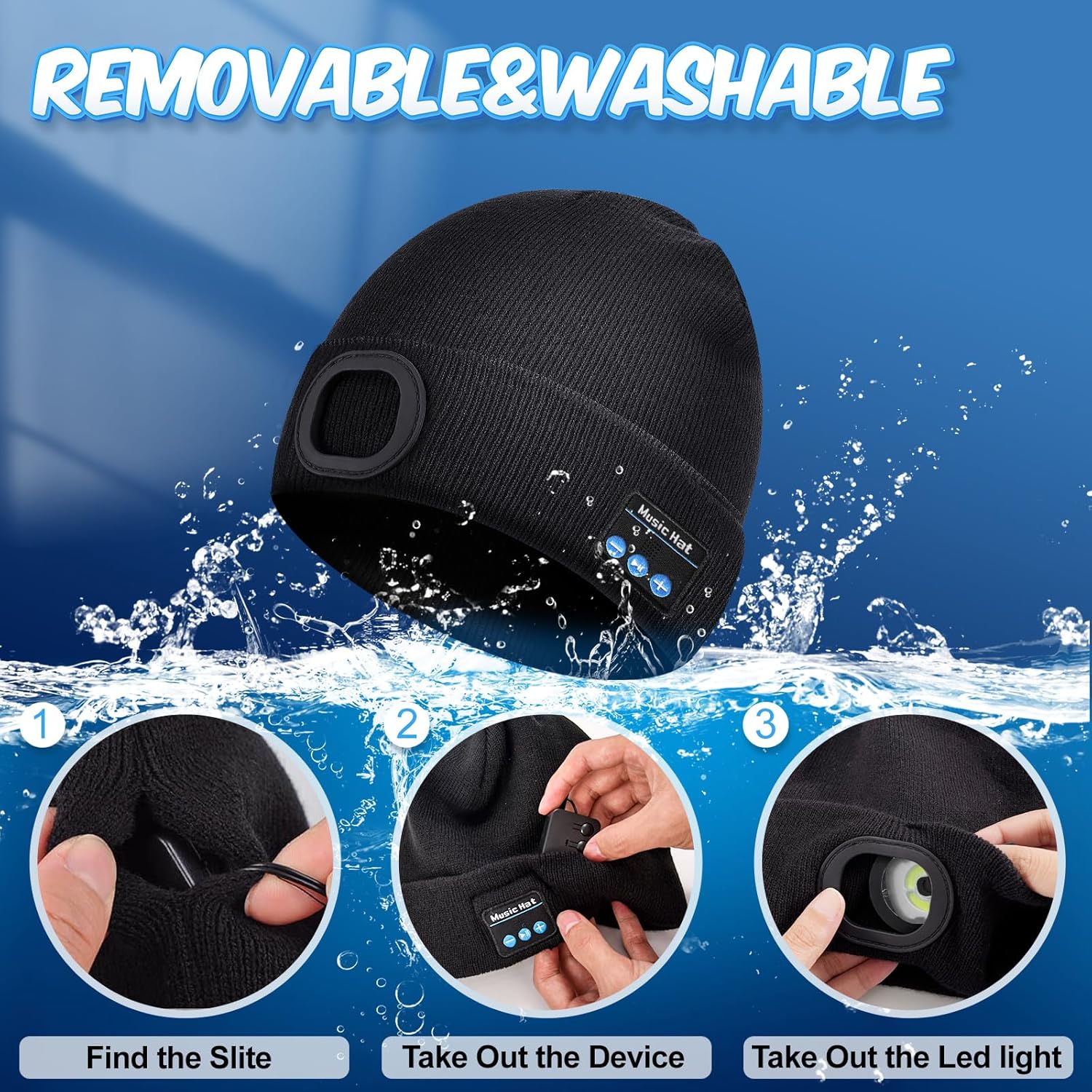 🔥CHRISTMAS ON SALE🔥Bluetooth Hat with LED Lamp - Cool Gadgets For Men