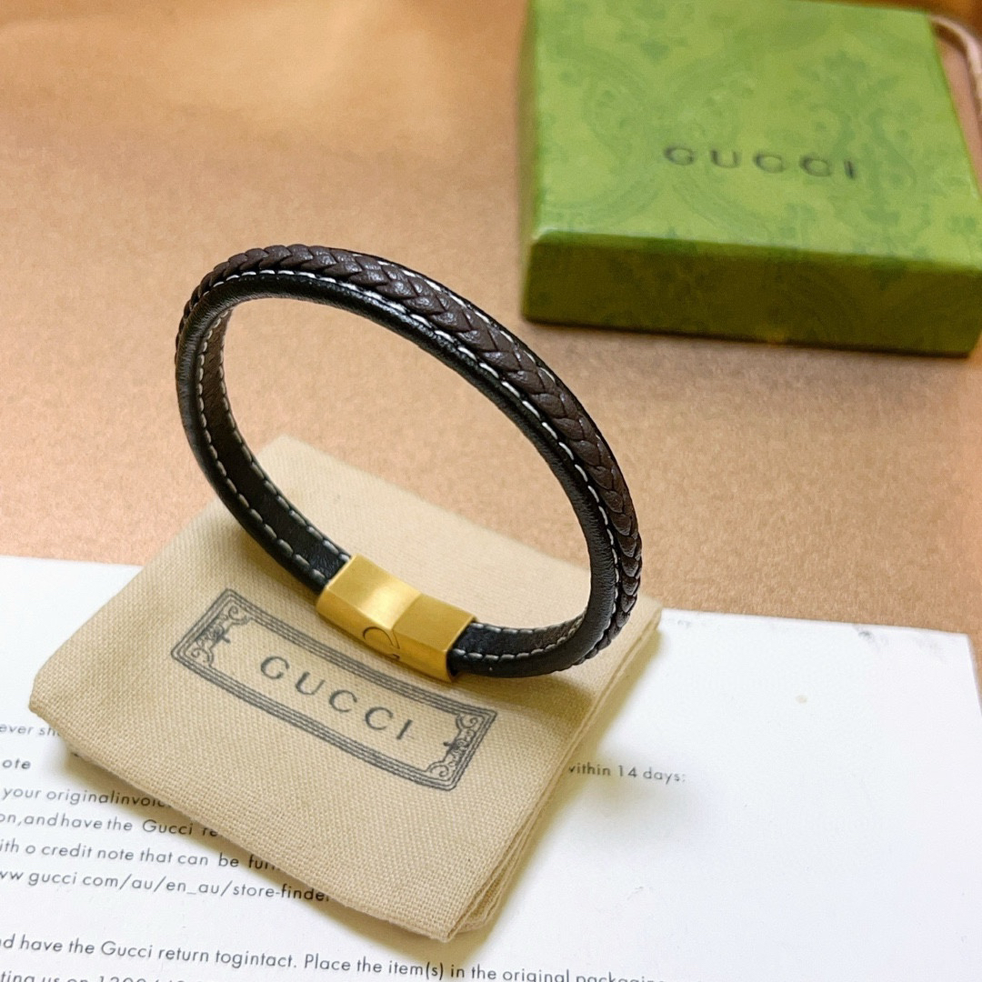 Gucci Braided Gold Bracelet