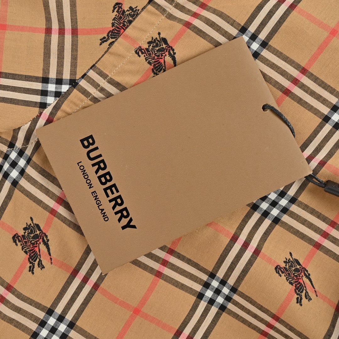 Burberry 24Fw allover warhorse print check shirt