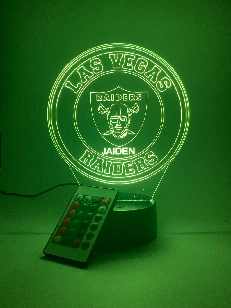 LAS VEGAS RAIDERS 3D LAMP PERSONALIZED