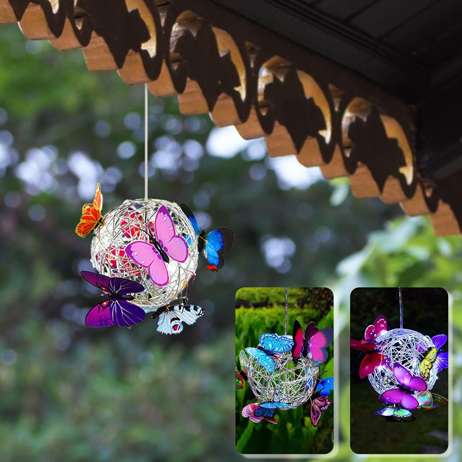 ❤️Mother's Day Sale 50% OFF❤️New Arrivals!!! - Pendant Outdoor Solar Colorful Big Butterfly Roaming Light