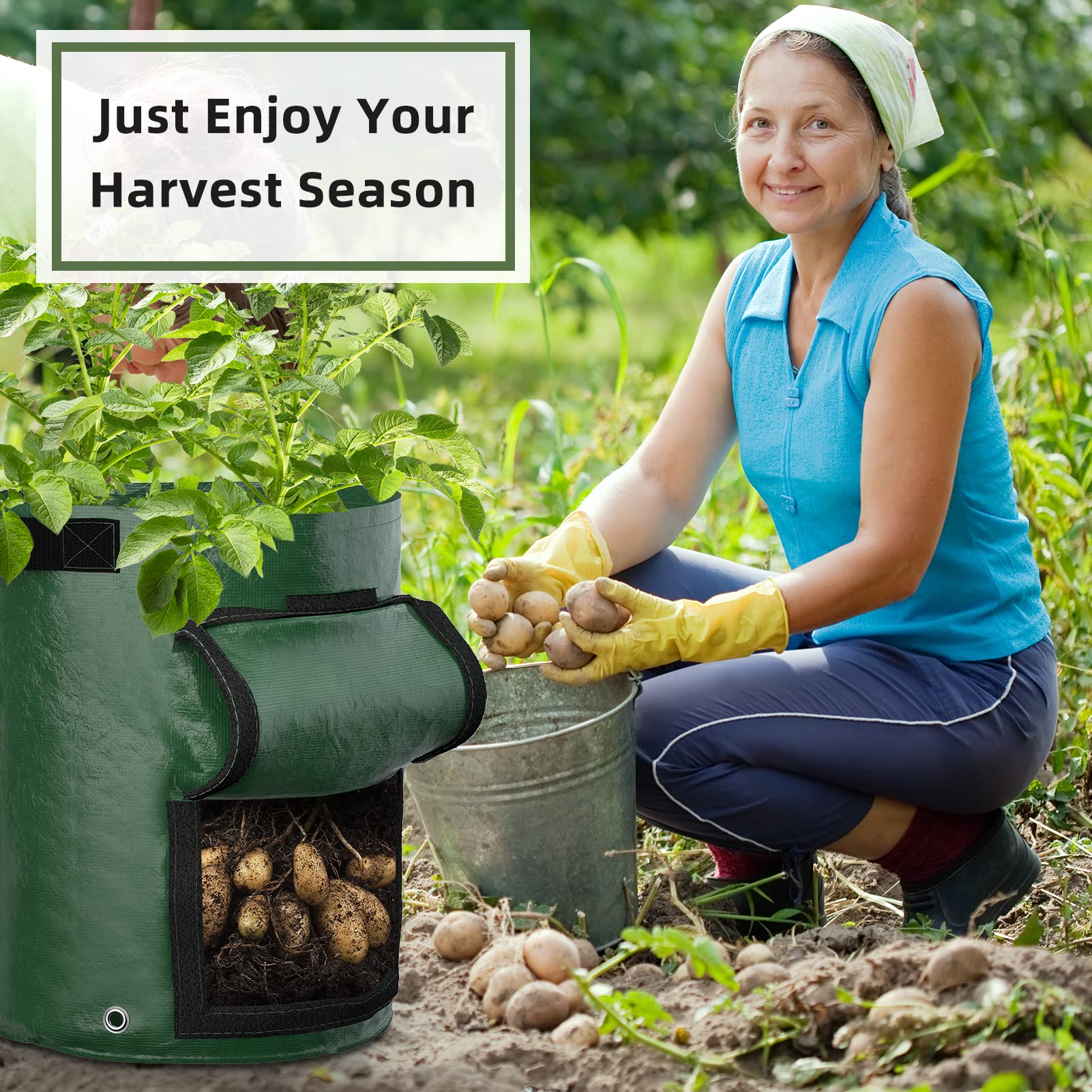 (🔥Last Day Promotion-SAVE 50% OFF)10 Gallons Large Capacity Vegetables Grow Planter PE Container Bag-BUY 4 GET 10% OFF & FREE SHIPPING