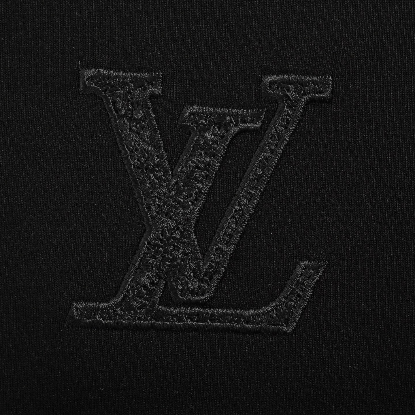 Louis Vuitton 25ss dark pattern large logo tatami embroidered short sleeves