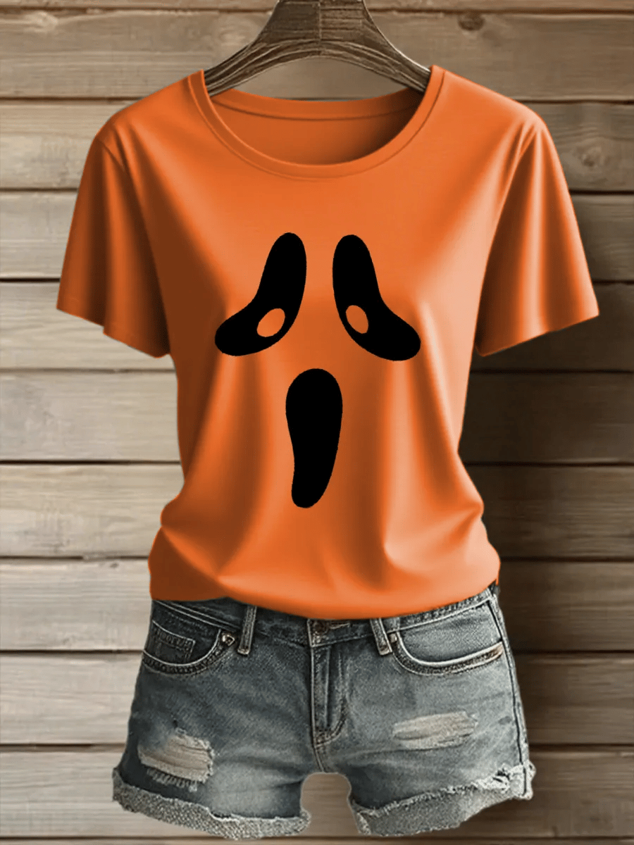 🔥Buy 3 Get 10% Off🔥Women's Casual Halloween Printed Short Sleeve T-Shirt