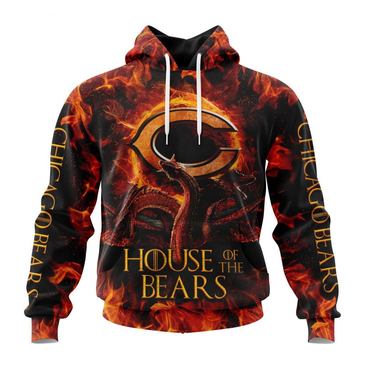 CHICAGO BEARS GAME OF THRONES – HOUSE OF THE BEARS 3D HOODIE