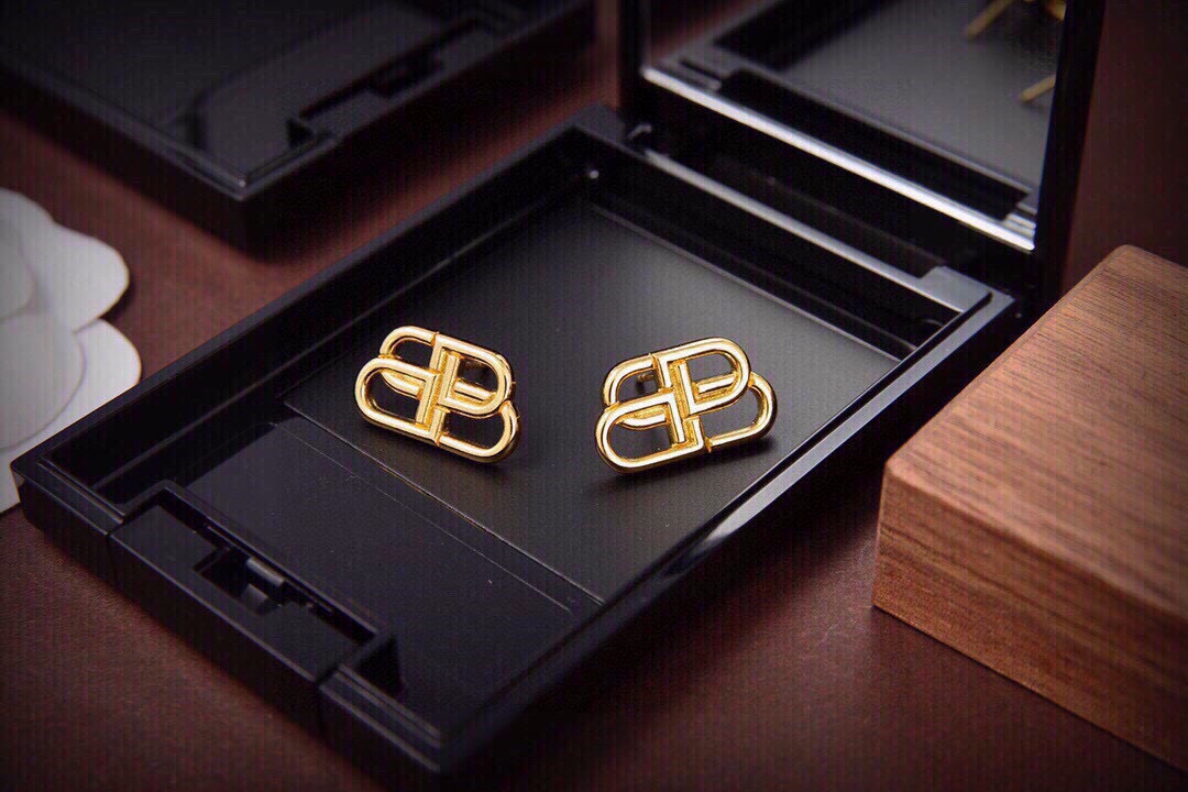 Balenciaga BB distressed earrings