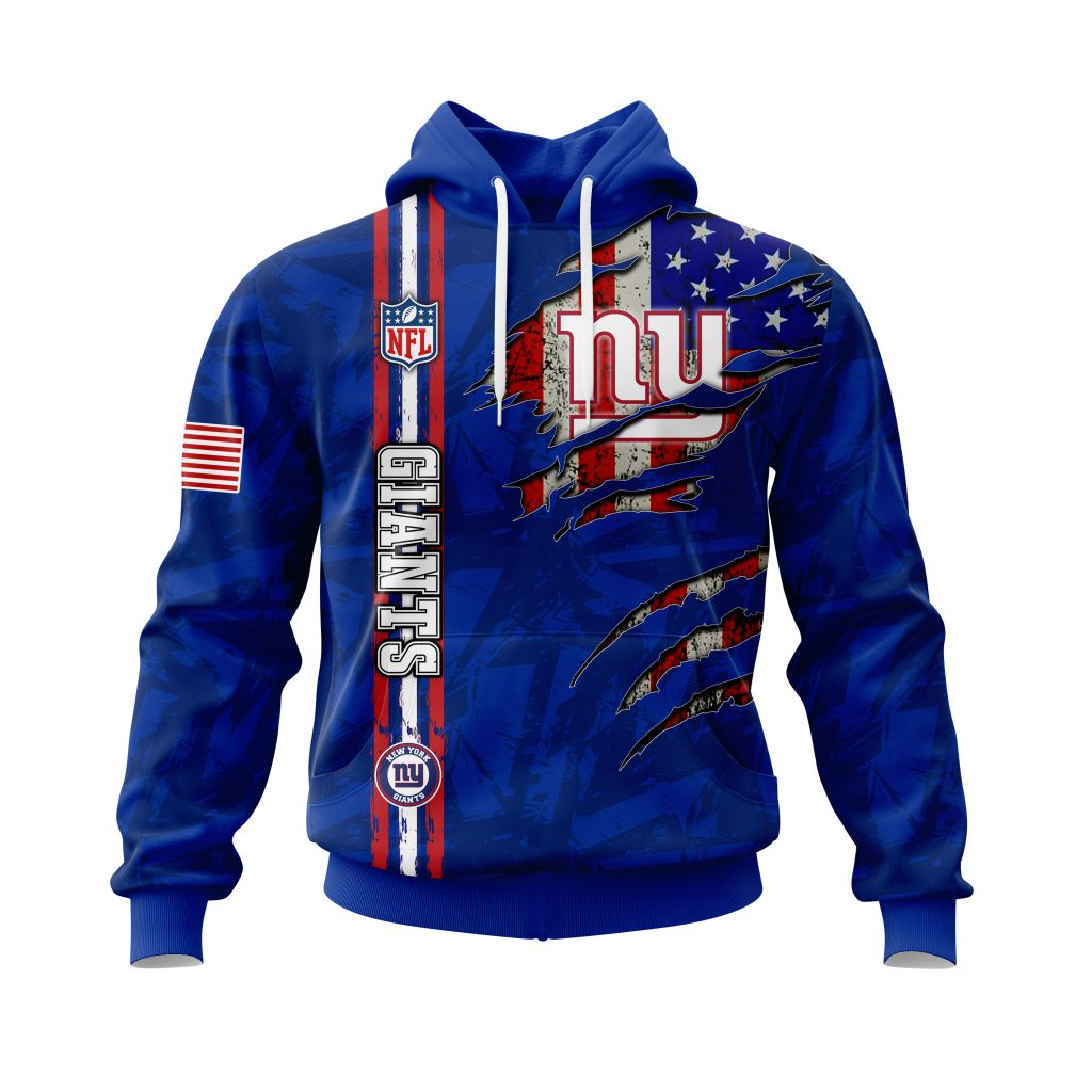 NEW YORK GIANTS 3D HOODIE SKULL0802