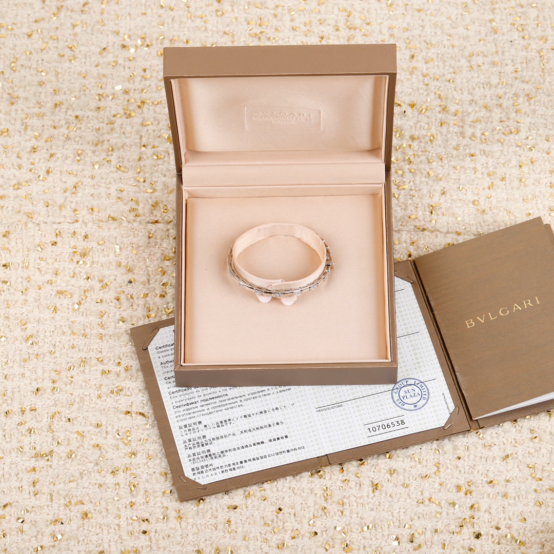 Bulgari Serpenti Viper Mother-of-Pearl Snake Bracelet