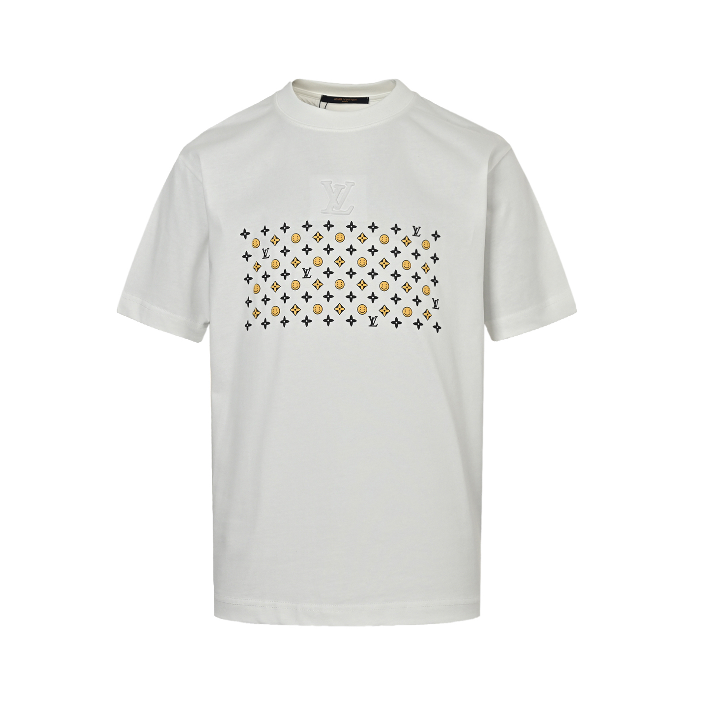 Louis Vuitton 25ss Smiley Face Embossed Logo Short Sleeve