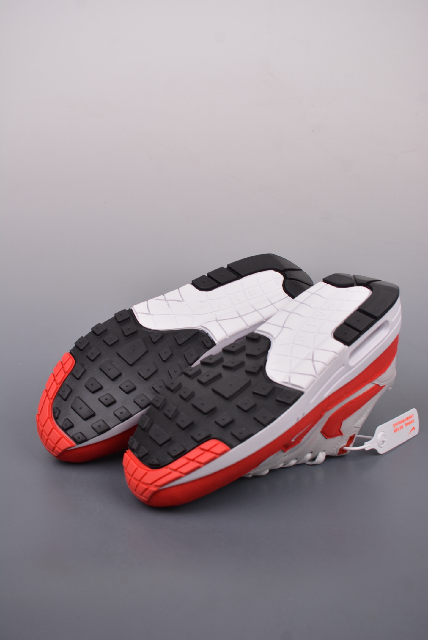 Nike Air Max 1'87 running shoes white, gray and red classic HQ5882-100