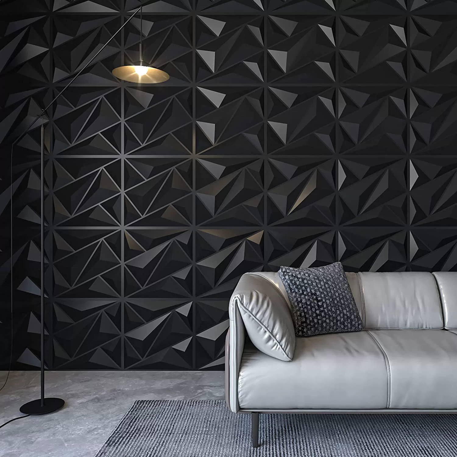 PVC Three - Dimensional Stereoscopic Decorative Wall Panels (11.8in*11.8in)