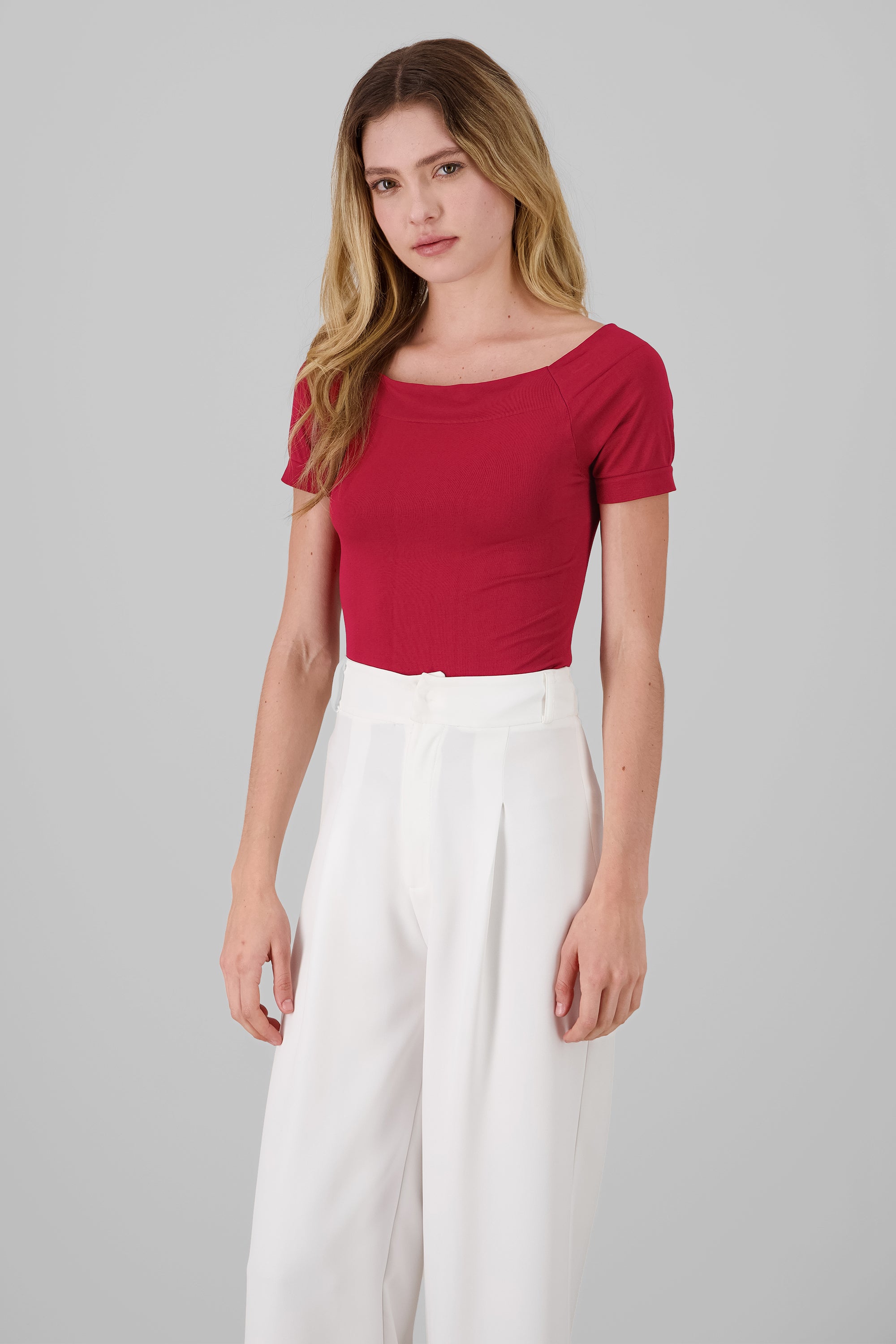 Seamless Bare Shoulder Plain Bodysuit