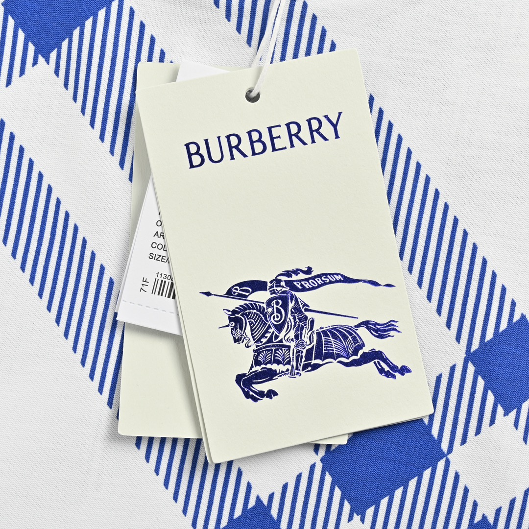 Burberry 24ss blue twill short sleeve