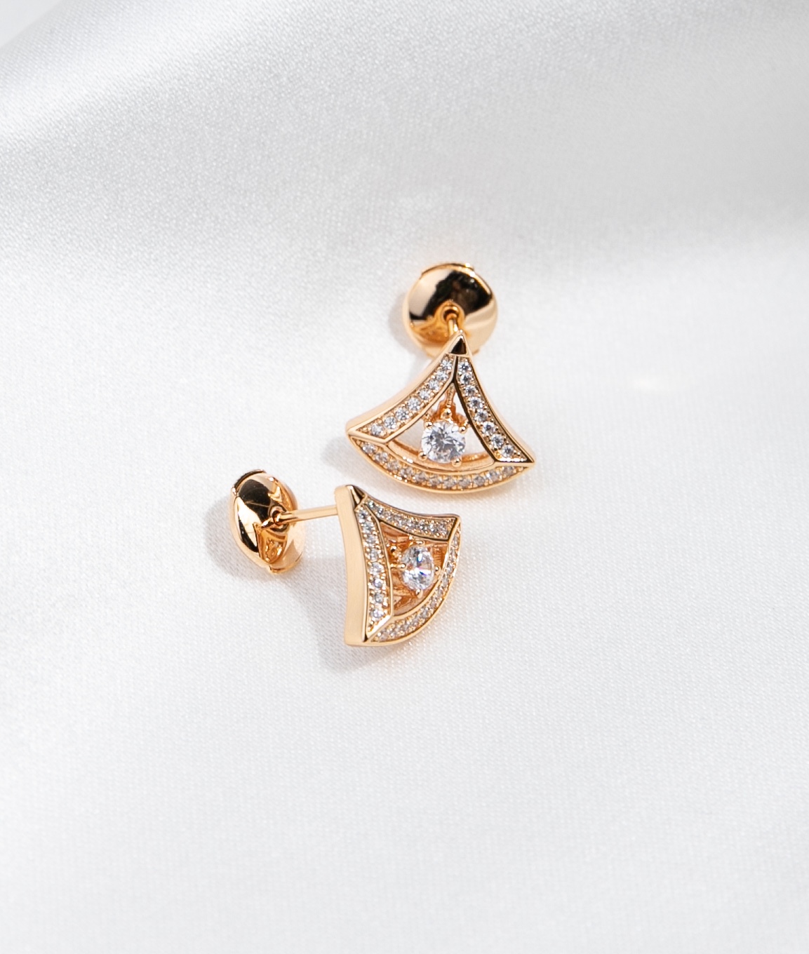 Bulgari B.ZERO 1 series diamond earrings