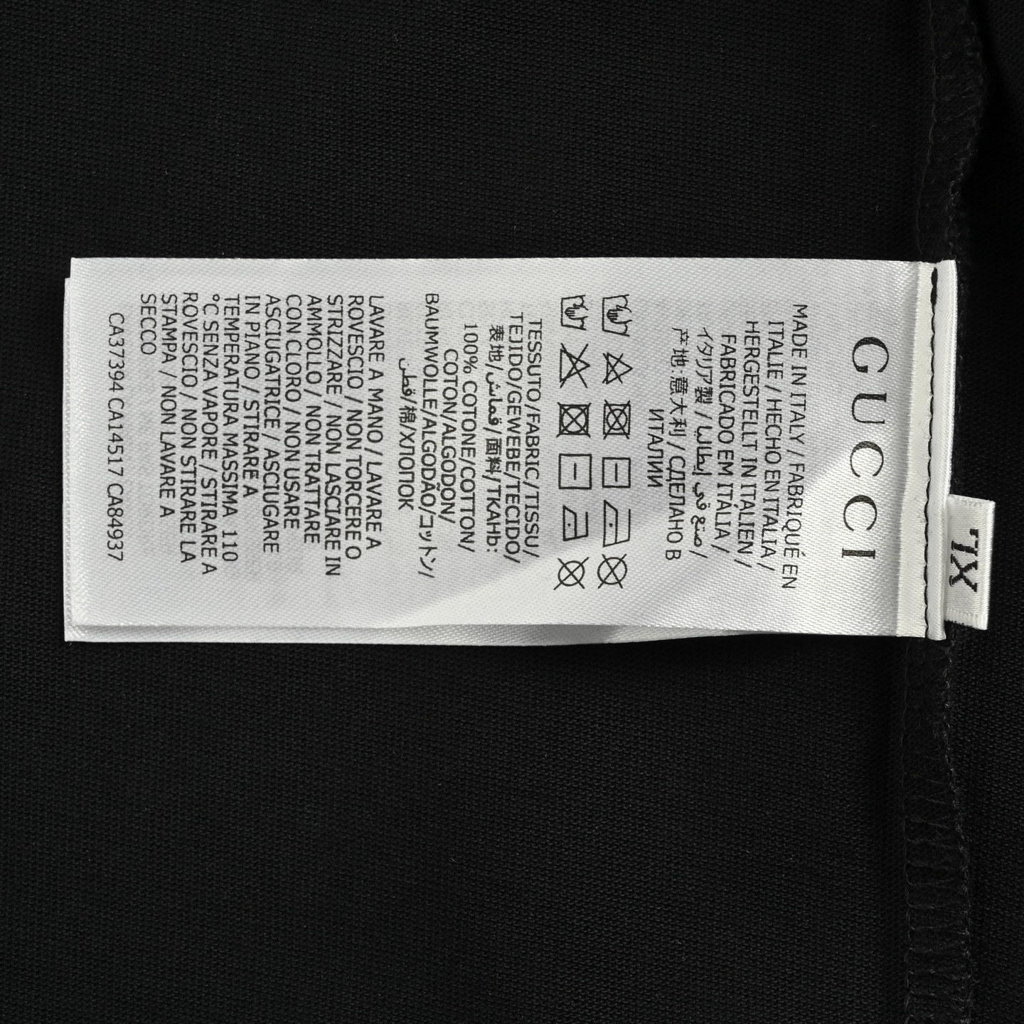 Gucci 25ss mosaic laminated lettering short sleeve