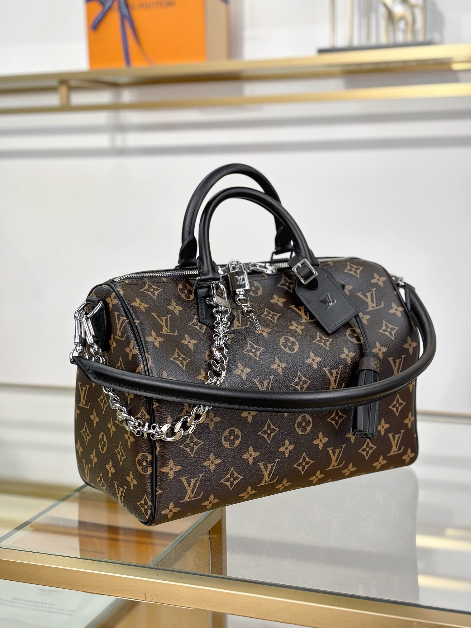 Louis Vuitton SPEEDY SOFT 30 DARK Handbag M12243