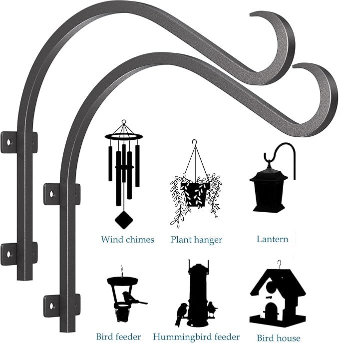 ⚡⚡Hand Forged Metal Hanging Plant Stand（16in）
