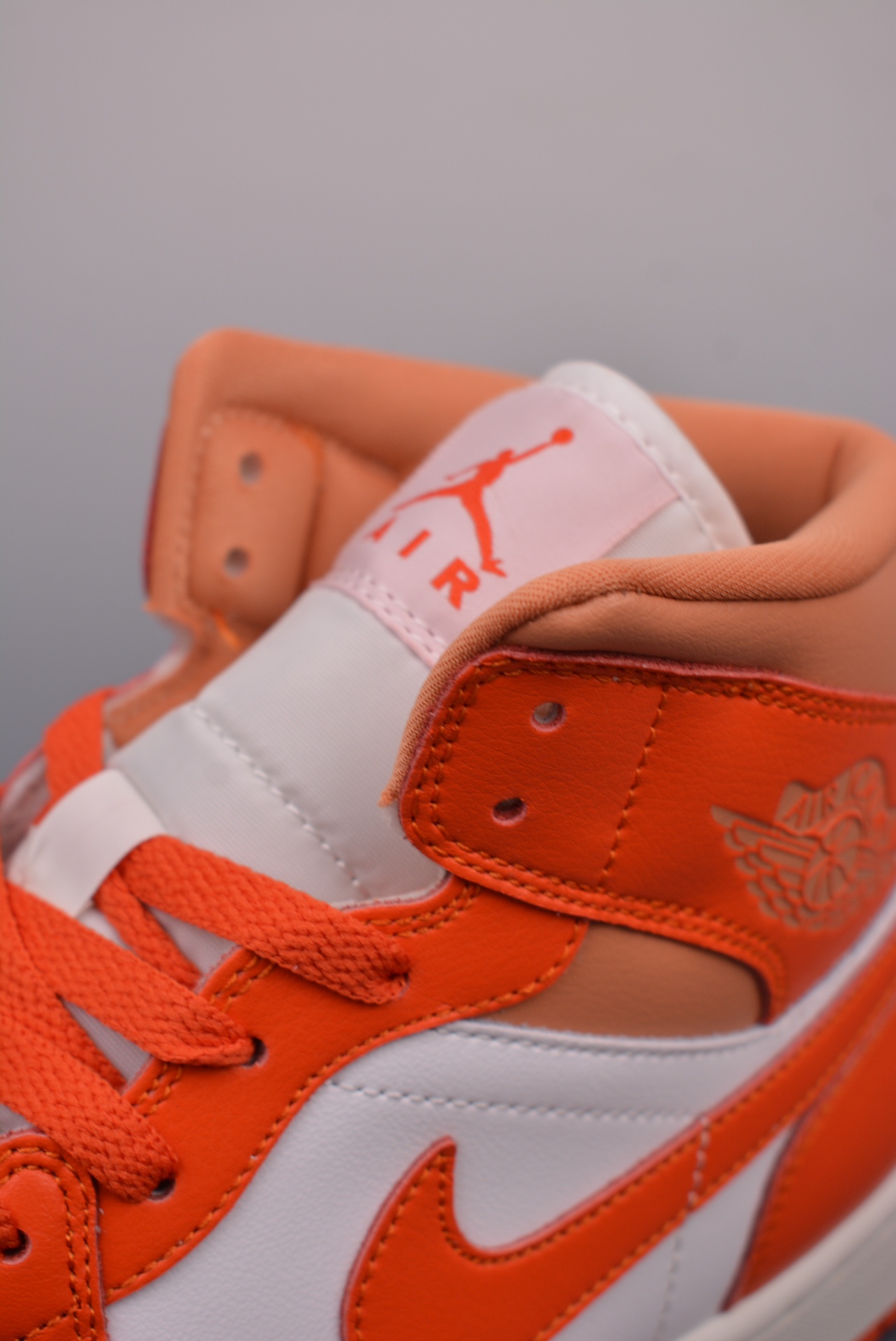 Air Jordan 1 Mid White Orange Toe