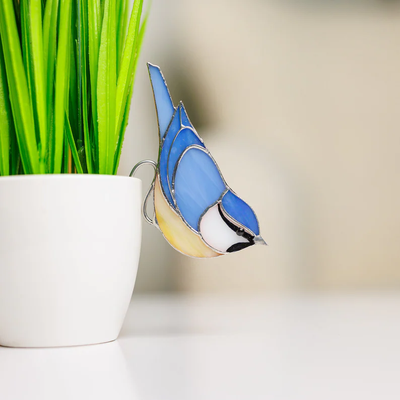 Stained Glass  Planter Decor