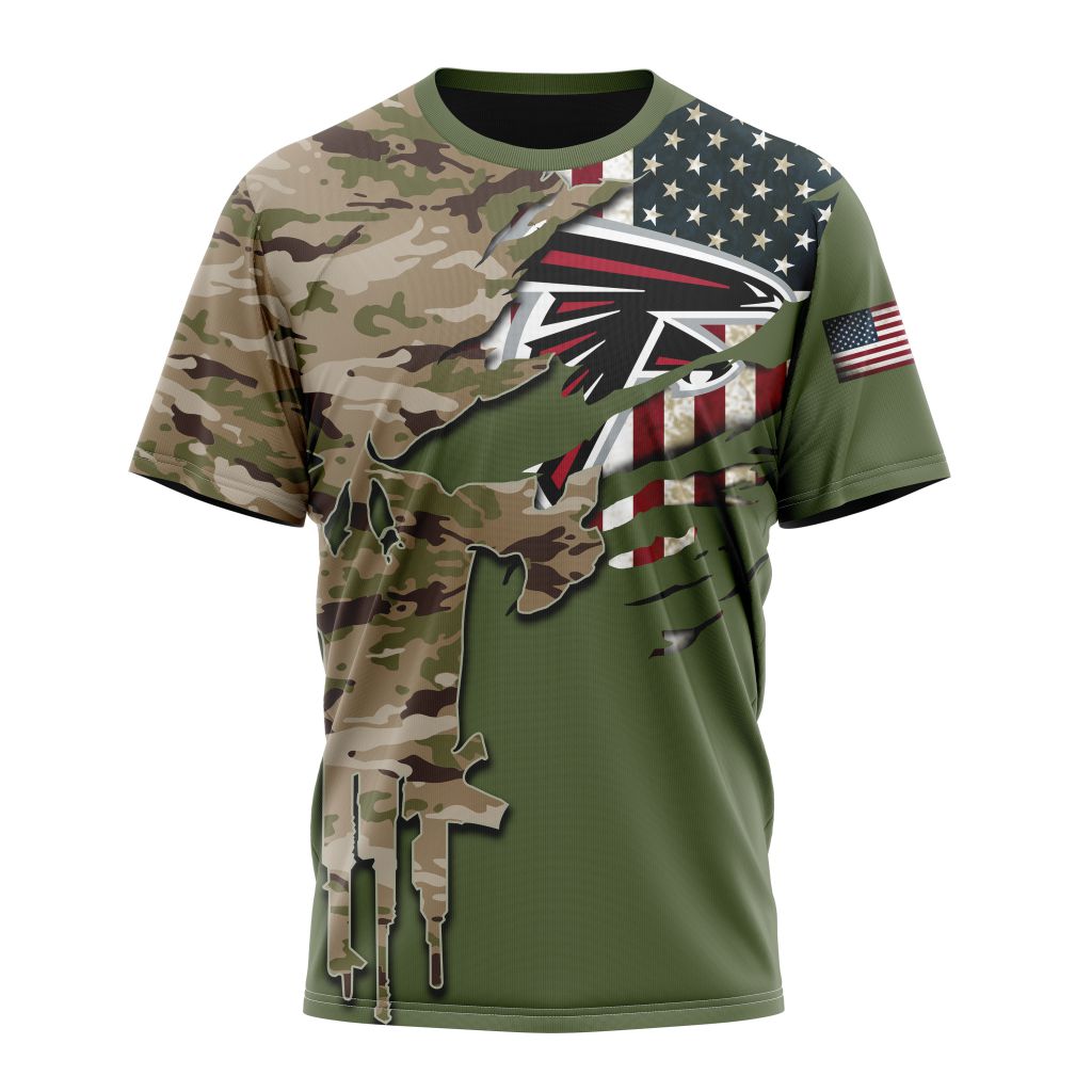 ATLANTA FALCONS 3D HOODIE VETERANS DAY