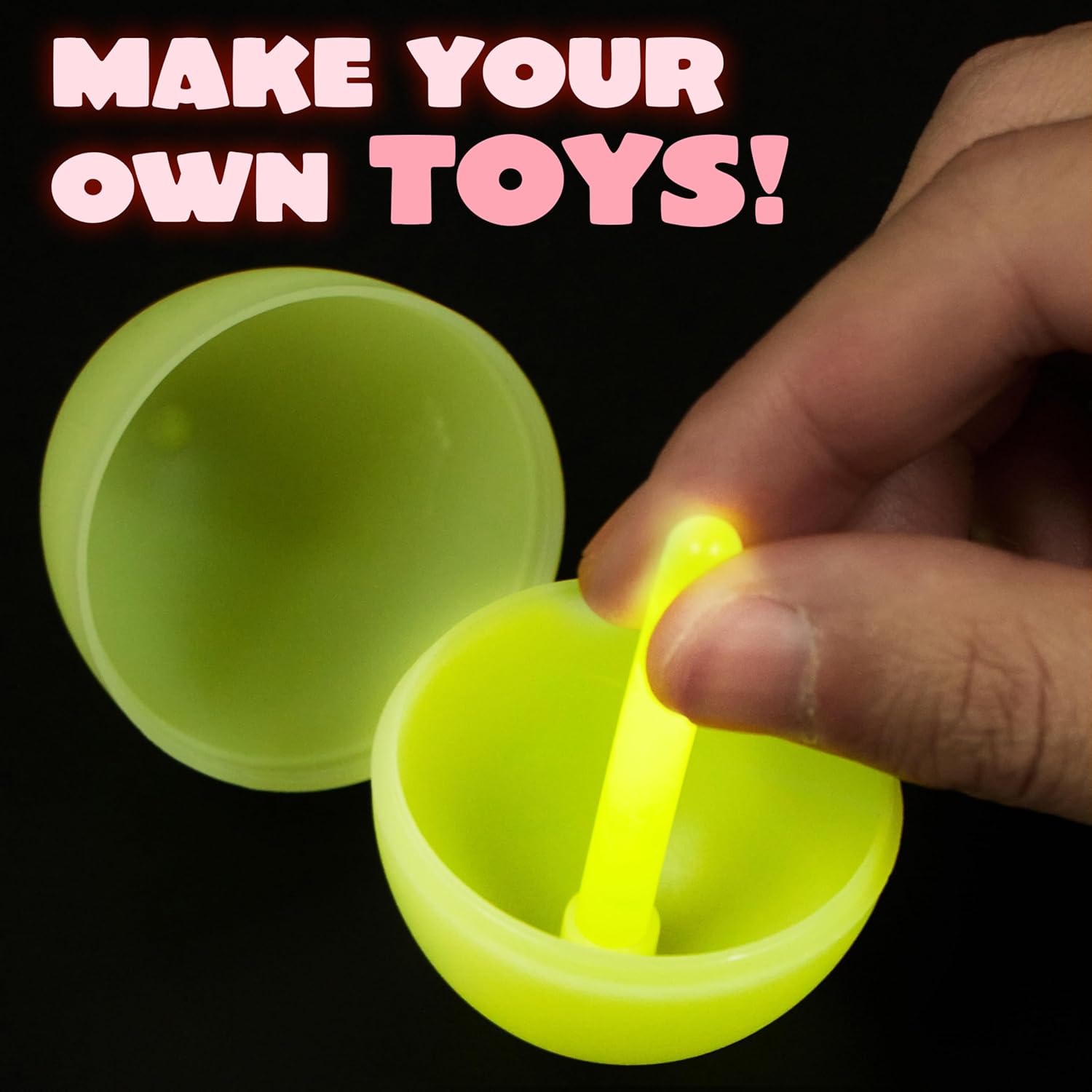 🔥Last Day 50% OFF🔥Eggs with Mini Glow Sticks(Set OF 6 Colors/green,orange,pink,yellow,blue,purple)