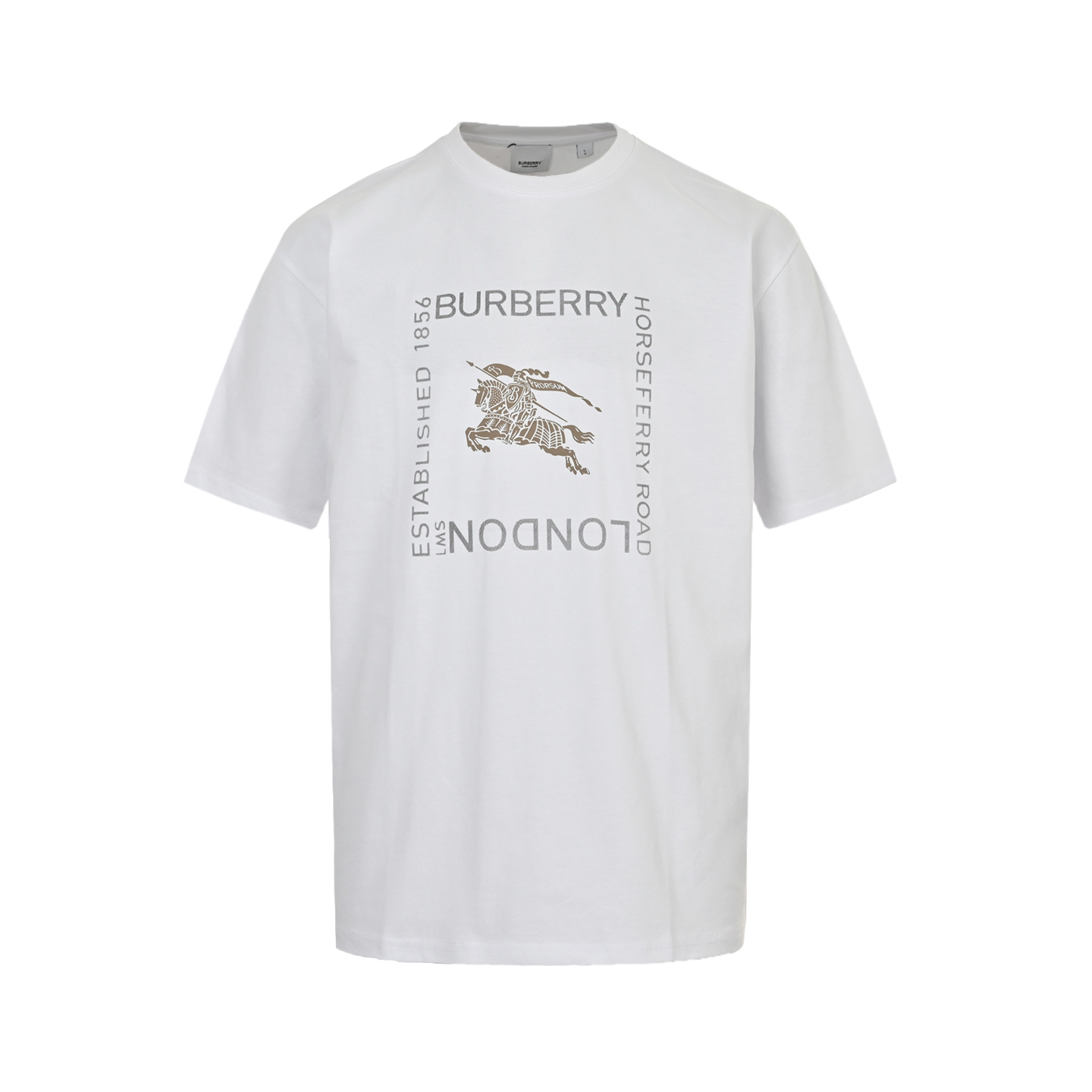 Burberry 25ss square letter warhorse print short sleeve