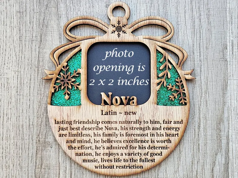 Personalized Name Meaning Christmas Ornament