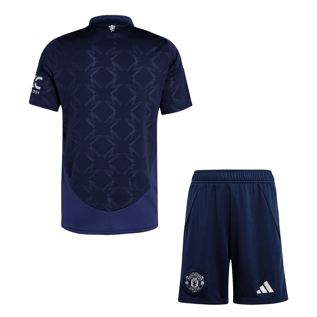 Manchester United men's away football jersey kit (shirt+shorts) 2024/25
