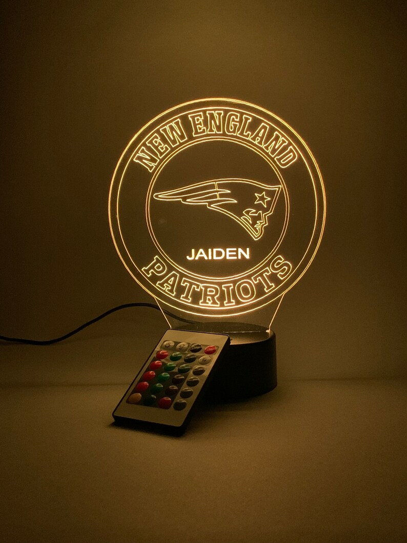 NEW ENGLAND PATRIOTS 3D LAMP PERSONALIZED