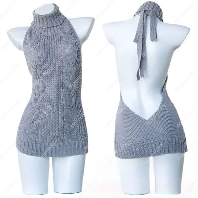Sexy Pullover Backless Virgin Killer Sweater