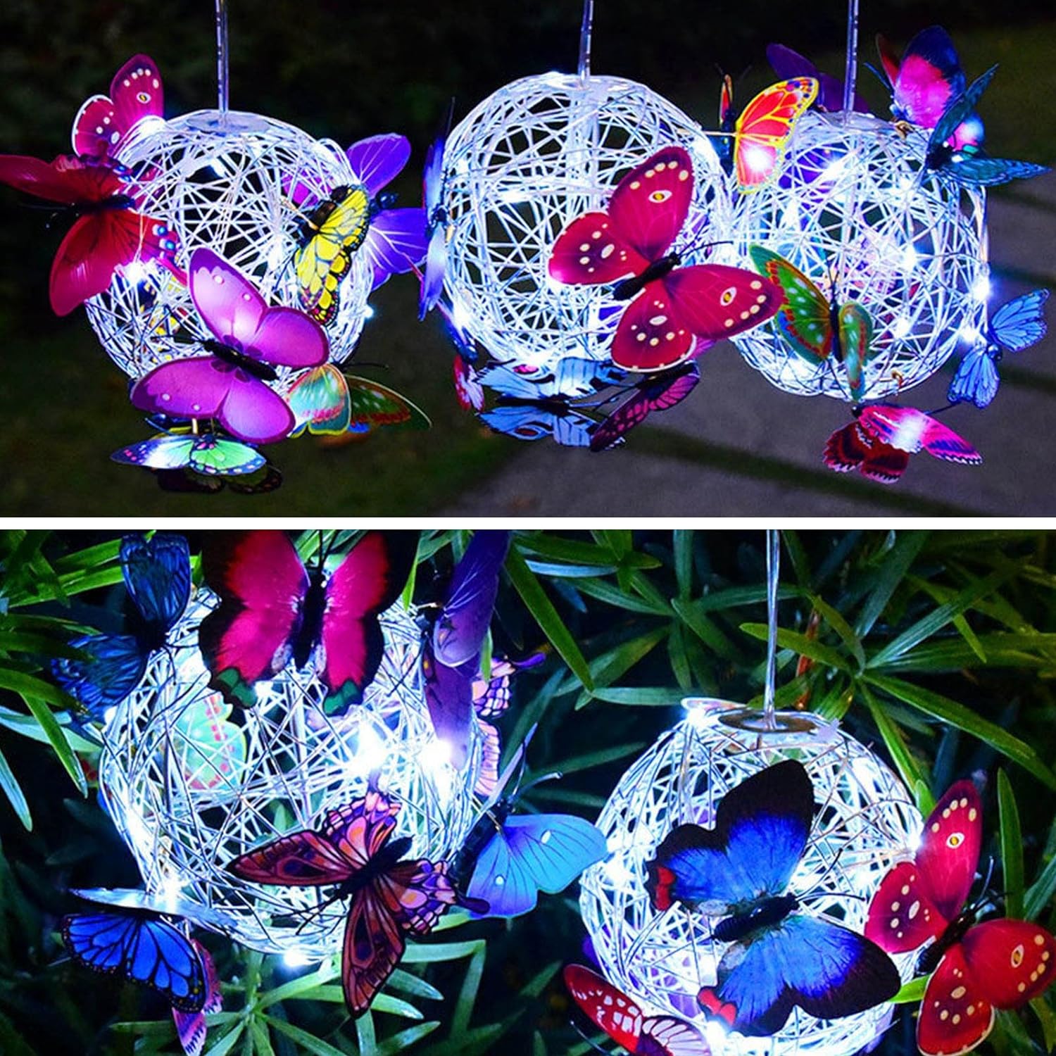❤️Mother's Day Sale 50% OFF❤️New Arrivals!!! - Pendant Outdoor Solar Colorful Big Butterfly Roaming Light