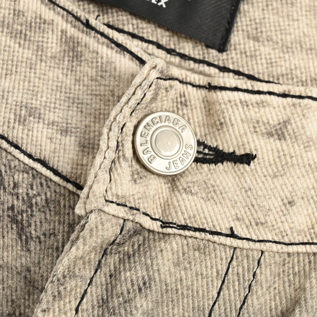 Balenciaga 24Fw washed loose wide-leg jeans