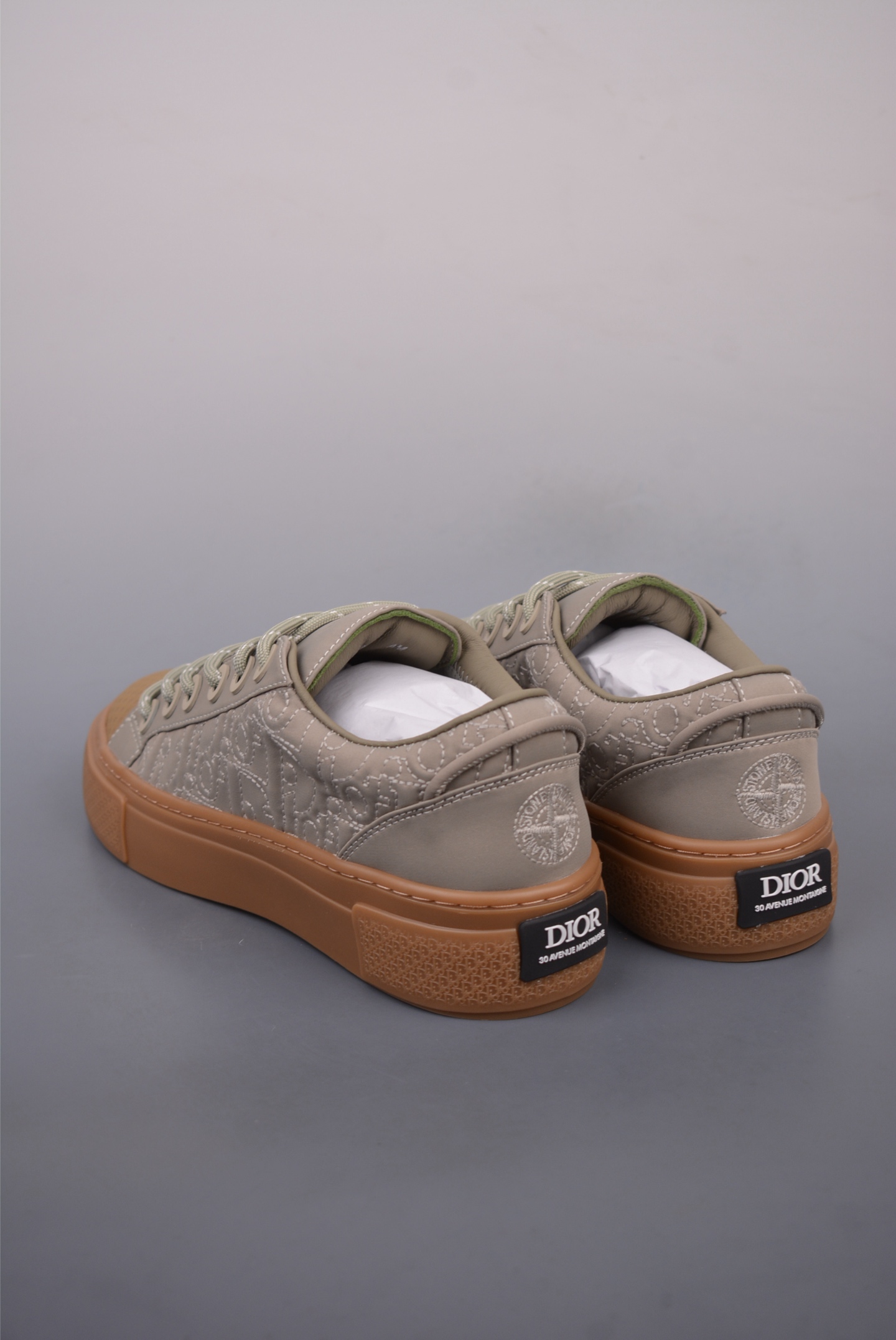Stone Island x Dior B33 Low Top Sneakers Gray 3SN303ZAM_H812