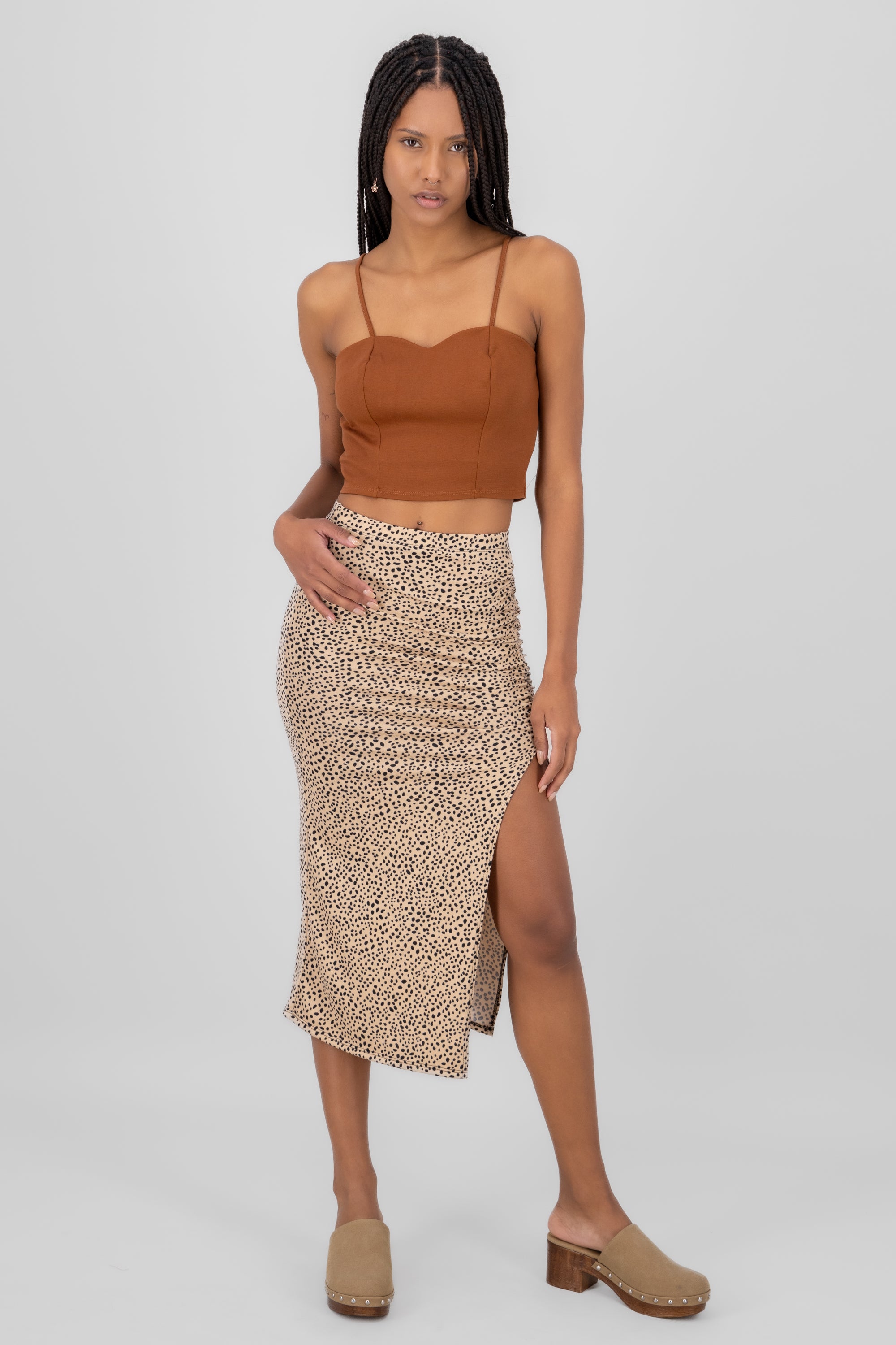 Animal Print Midi Skirt