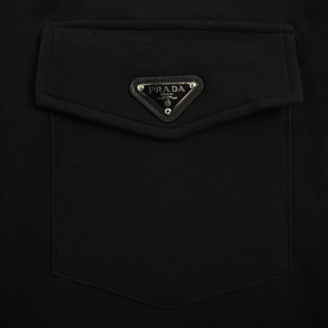 Prada 24Fw knee pocket metal triangle logo cuff trousers