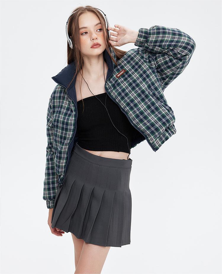 Both Sides Wearable Cotton Clothes Winter Sexy Thickening Stand Collar Bread Coat Loose Cotton Coat Short Coat