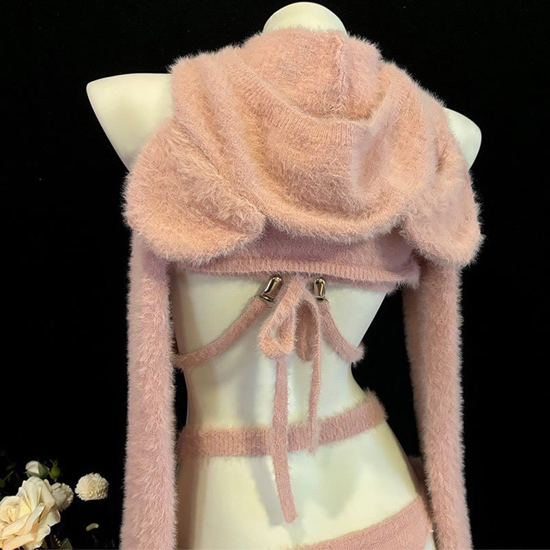 Bear Ears Bikini Lingerie Set