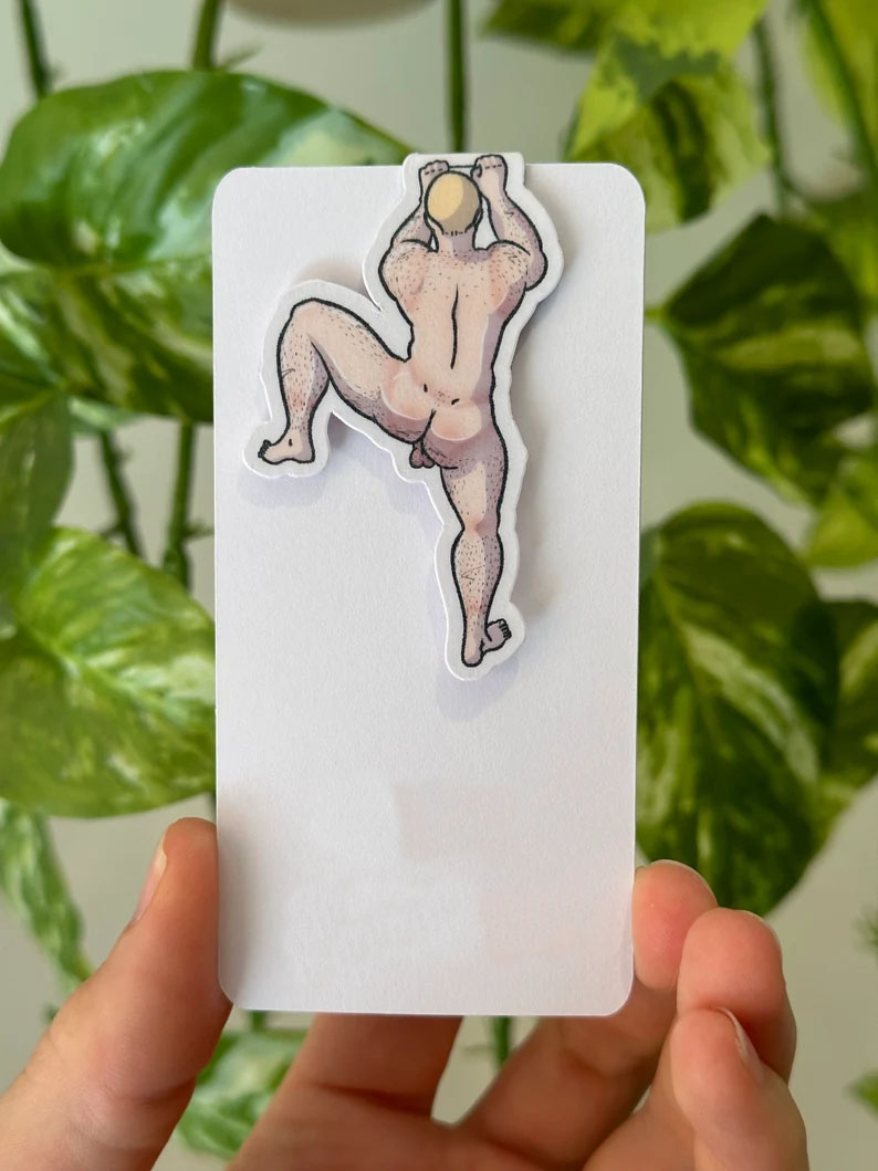 Naked Men Magnetic Bookmarks