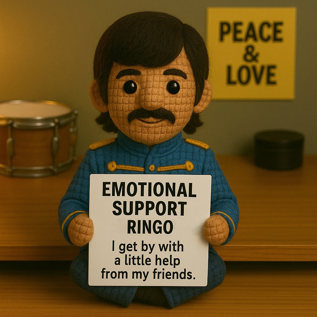 The Beatles Emotional Support Crocheted Dolls