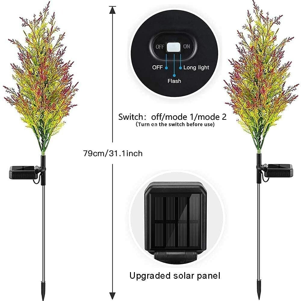Solar Christmas LED Colored Pine and Cypress Tree Light