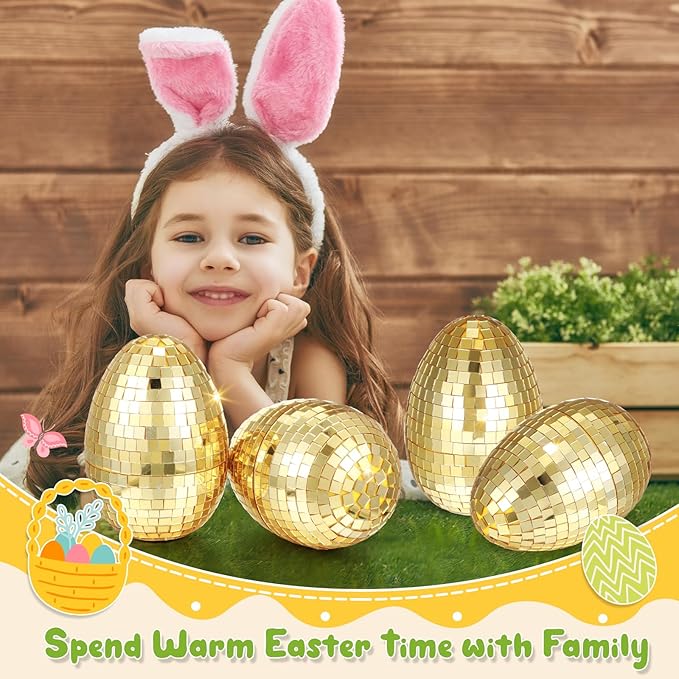 🎁💖Early Easter Sale- 50%OFF🎁🥚Mirrored Disco Easter Eggs,Fillable Easter Eggs-4PCS /Packages